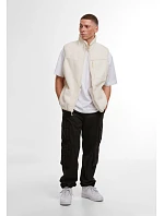 Build your Brand BY 407 Unisex fleeceová vesta "Bonded Sherpa" 56.0407 white sand