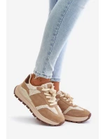 Zateplené dámské kožené sneakersy Big Star OO274A317 HI-POLY SYSTEM Béžové Zateplené dámské kožené sneakersy Big Star OO274A317 HI-POLY SYSTEM Béžové