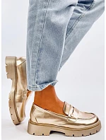 Kožené dámské mokasíny 28359 1736 zlaté - Ideal Shoes