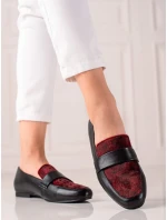 Designové polobotky černé dámské na plochém podpatku Designové polobotky černé dámské na plochém podpatku