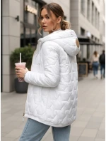 Dámská prošívaná bunda s kapucí bílá FashionStreet TY5545