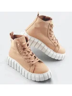 Béžové šněrovací boty (XA060) Béžové šněrovací boty (XA060)