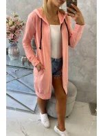 Mikina s kapucí lososová Mikina s kapucí lososová