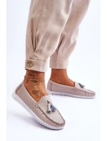 Dámské prolamované kožené mokasíny Světle růžové Lanzarot Dámské prolamované kožené mokasíny Světle růžové Lanzarot