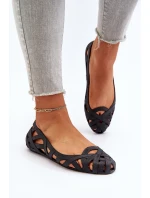 Dámské gumové baleríny černé Salam