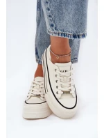 Dámské Kožené Tenisky Na Platformě GOE RR2N4106 Bílé