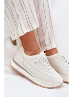 Dámské tenisky na platformě Big Star – bílé