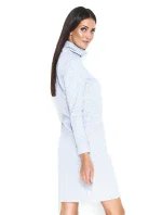 Dámské volnočasové šaty s rolákem středně dlouhé šedé - Šedá - Makadamia