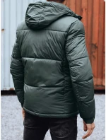 Pánská zimní bunda s odepínací kapucí zelená FashionStreet TX4832 Pánská zimní bunda s odepínací kapucí zelená FashionStreet TX4832