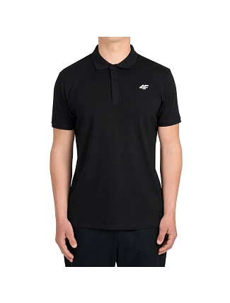 Pánské polo tričko 4F M0770, tmavě černé, 4FWMM00TPTSM0770, 20S, pánské