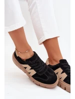 Dámské semišové sneakersy na platformě Vinceza 79561 černé