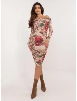 Šaty DHJ SK 18688 1.52 béžové Šaty DHJ SK 18688 1.52 béžové