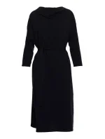 S403 Úpletové šaty nadměrné velikosti - černé
