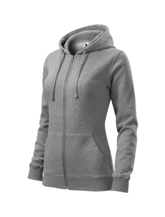 Trendy Zipper mikina dámská tmavě šedý melír Trendy Zipper mikina dámská tmavě šedý melír