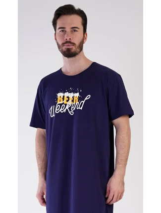 Pánská noční košile s krátkým rukávem Beer weekend Pánská noční košile s krátkým rukávem Beer weekend