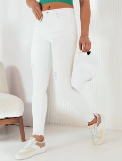Dámské džínové kalhoty BRENO white FashionStreet UY1993