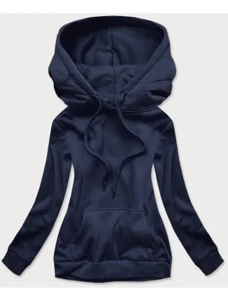 Tmavě modrá dámská tepláková mikina (W02-25) Tmavě modrá dámská tepláková mikina (W02-25)