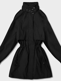 Dámská tenká bunda s větrovým límcem Goodlookin černá (P3-6302-1)