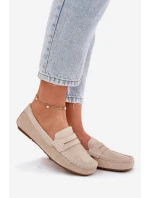 Semišové Dámské Mokasíny Big Star RR274947 Béžové