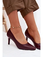 Červené eko kožené lodičky Sergio Leone