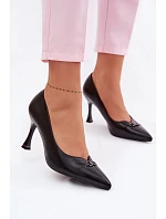 Podpatky s ozdobným detailem Vinceza 62291 Černé