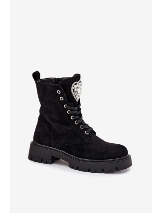 Dámské workery s krystaly Rosira – černé Dámské workery s krystaly Rosira – černé