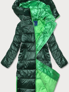 Zelená dámská bunda s kontrastními vsadkami (AG1-J9063)