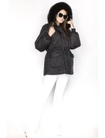 Černá dámská oversize bunda pro přechodné období (ag6-27) Černá dámská oversize bunda pro přechodné období (ag6-27)