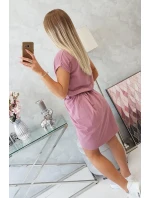 Šaty s obálkou dole tmavě růžové Šaty s obálkou dole tmavě růžové