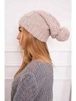 Fleecová čepice Justyna K253 light beige