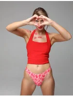 Dámské tanga Love Vibes Simple String Růžová mix - Julimex