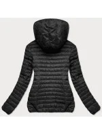 Černá prošívaná dámská bunda s kapucí (2021-09) Černá prošívaná dámská bunda s kapucí (2021-09)