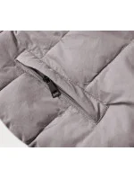 Béžová asymetrická dámská oversize bunda (1535)