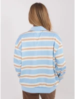 Damska bluza z rozpinana stójką Goodlookin jasnoniebieska (9981)