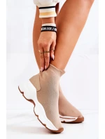 Sportovní obuv s vysokou ponožkou Béžový Bailee Sportovní obuv s vysokou ponožkou Béžový Bailee