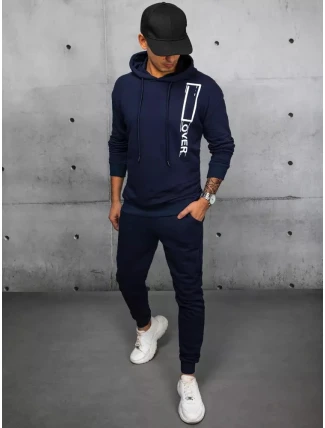 Pánské tmavě modré tepláky FashionStreet AX0682 Pánské tmavě modré tepláky FashionStreet AX0682