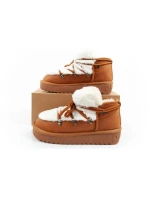 D.Franklin dámské sněhové boty zimní módní kožešina zateplené hnědé pro kotníkové dámské