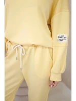 Komplet teplákové + kalhoty máslová látka žlutý