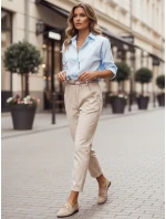 Dámské látkové kalhoty ERLON light beige FashionStreet UY2027