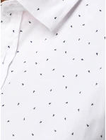 Pánská bílá vzorovaná košile slim fit FashionStreet DX2697