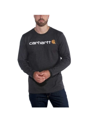 Carhartt Core Logo T-Shirt L/S mikina bez kapuce - carbon heather