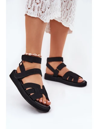 Dámské Sandály S Suchými Zipy Černé Uvissa