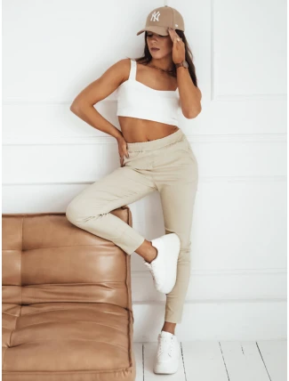 Dámské kalhoty MADELINE beige FashionStreet UY1854