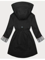 Černá bunda parka s ozdobnou podšívkou BH Forever (BH-2401)