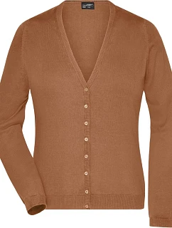 Daiber JN 660 Dámský pletený cardigan s výstřihem do V 02.0660 camel