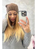 Fleecová čepice Justyna K253 cappuccino Fleecová čepice Justyna K253 cappuccino