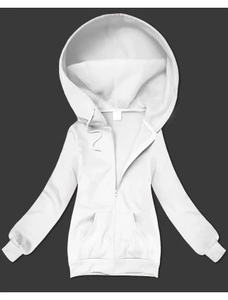 Bílá dámská rozepínací mikina s kapucí S'West (B-12#)