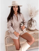 Dámské oversize tričko BLISS beige FashionStreet DY0349