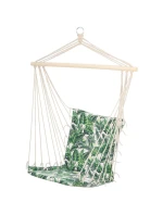 BRAZILSKÁ ZÁVĚSNÁ SEDAČKA HAMAK 100x50CM NATURE S VNITŘNÍM POLŠTÁŘEM JUNGLE LIGHT
