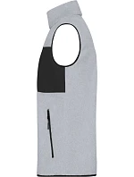 Daiber JN 1310 Pánská fleecová vesta 02.1310 light melange/black